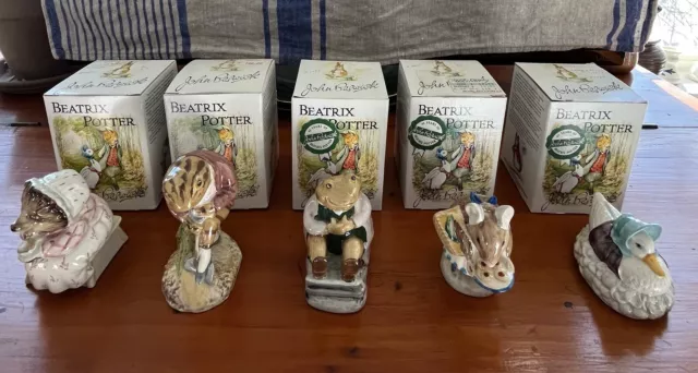 Beatrix Potter Figurines Vintage Group Of Five