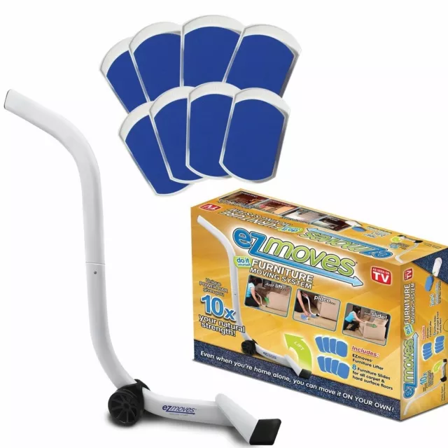 EZ Moves Furniture Moving System with Lifter Tool & 8 Slides