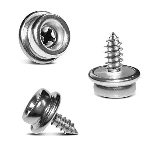 YeeBeny Stainless Steel Screws Marine Grade Boat Canvas Snaps 3/8" inch Diame...