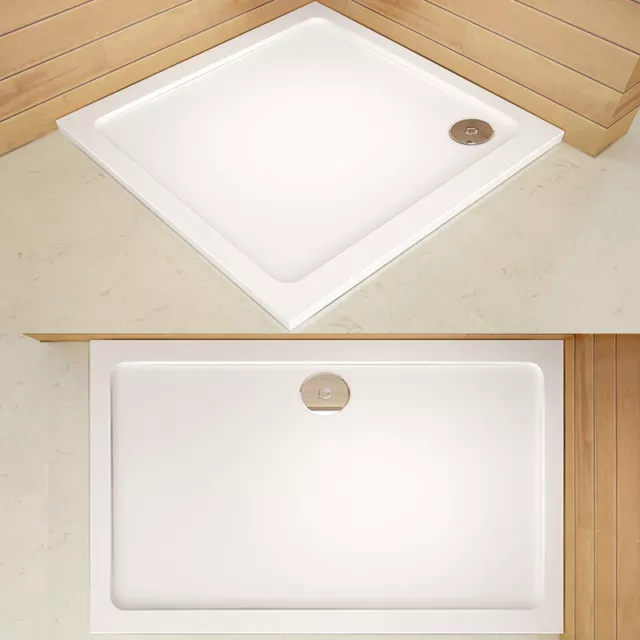 Walk in Shower Tray Wet Room Shower Tray Enclosure 30mm Slimline +FREE WASTE