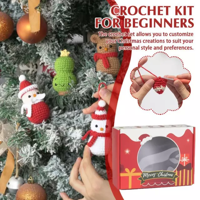 CROCHET KITS FOR Beginners Flower Brooch Knitting Crocheting Material Pack  Hook $24.86 - PicClick AU
