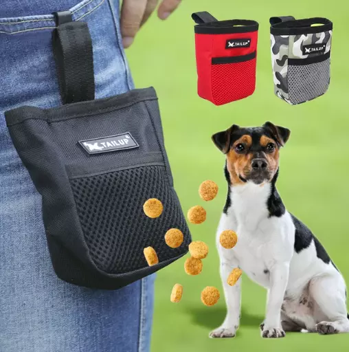 Pet Dog Training Treat Snack Bait Pocket Pouch Obedience Agility Waist Bag