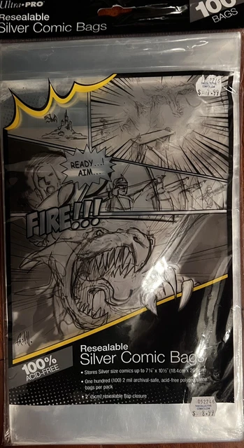 Ultra Pro Silver Age Size Resealable Bags Poly Comic Book Acid Free