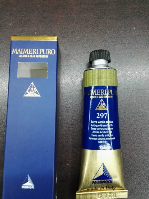 MAIMERI PURO COLORE A OLIO SUPERIORI 40ml PER ARTISTI TERRA VERDE ANTICA  COLORI