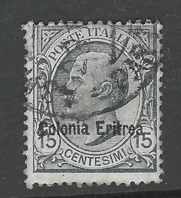 ITALIAN ERITREA  :1916 15 c slate   SG 41 used