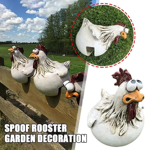 Funny Spoof Chicken Farm Art Decoration Resin Crafts Garden T1T1 Decoration P5Z0