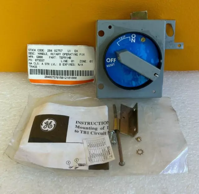 General Electric TEFR1HB NEMA 12, Door Mount, On / Off, Rotary Switch. New!