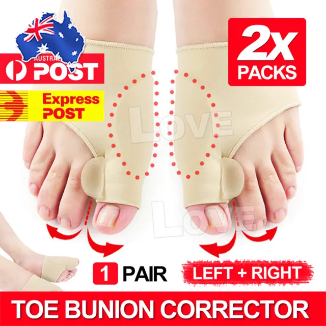 Bunion Corrector 1 Pair Big Toe Splint Straightener Hallux Valgus Foot Separator
