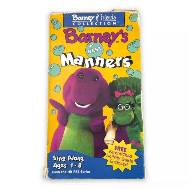 BARNEY & FRIENDS Collection Sing Along Songs- Barney's Best Manners VHS ...