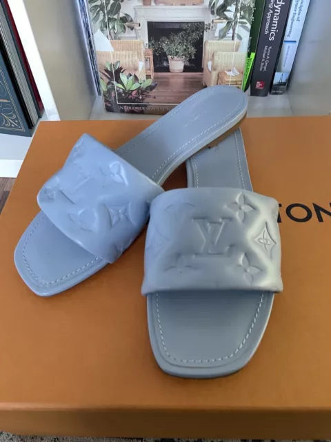 Louis Vuitton, Shoes, Revival 25inhill Mule White Monogram Embossed 4