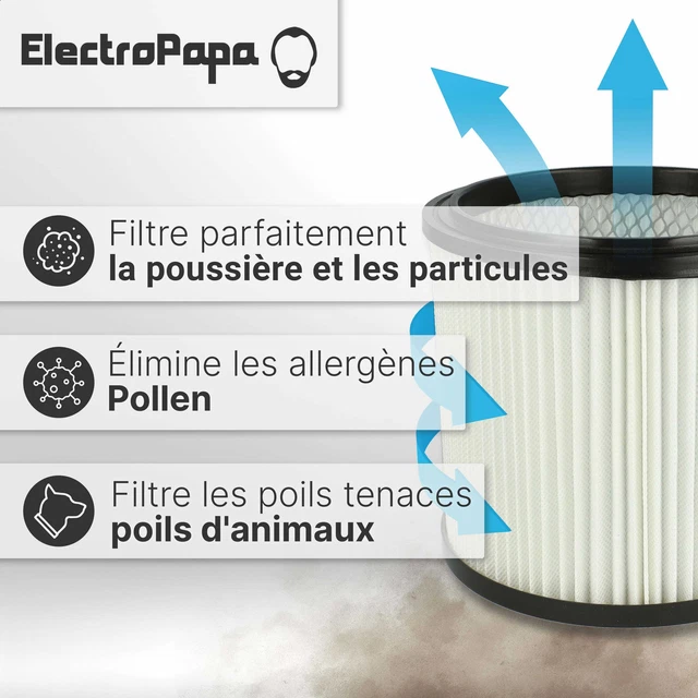 Filtre Plissé Pour Aspirateur Aqua Vac Excell - Modèles 30S, 20S, 30P, 24S
