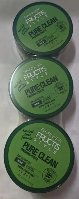 3 PACK Garnier Fructis Style Pure Clean Finishing Paste, 2.0 Ounce