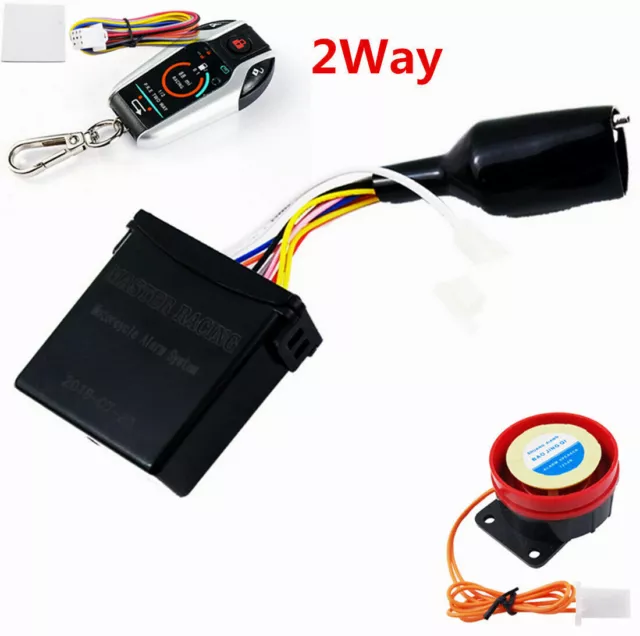2Way Motorcycle Alarm Anti-theft Security System Vibration Remote Engine Start