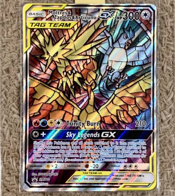  Pokemon - Moltres & Zapdos & Articuno GX - SM210 - Hidden Fates  Tag Team : Toys & Games