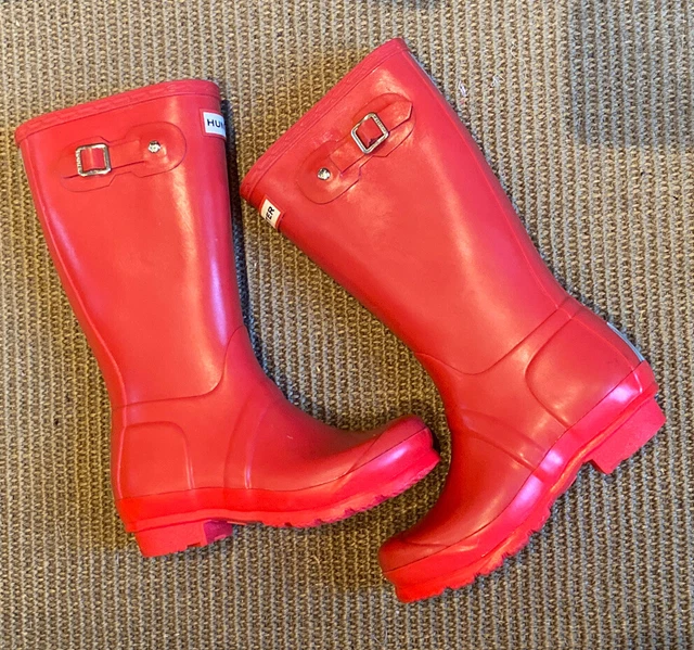 Cacciatore Wellies bambini rosso - UK taglia 1 EU 33 - indossato una volta