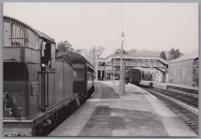 GWR Steam Railway Train Loco No 5546 Dulverton Station 1959 Unposted Postcard