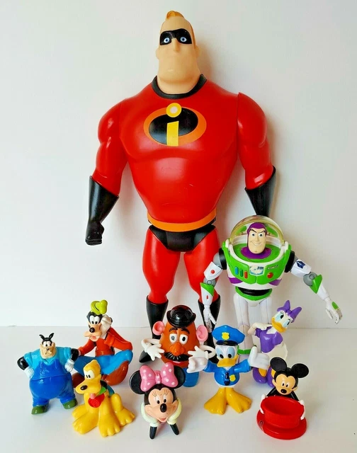 Lot of 10 Disney Toy Figures  - Mickey, Minnie, Incredible & More