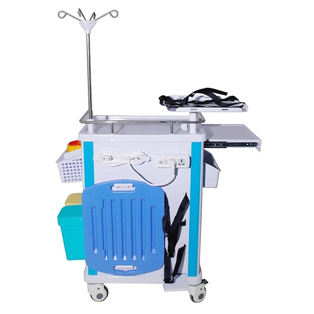 Corrosion Resistant Emergency Trolley Cart Movable Operating Room Trolley