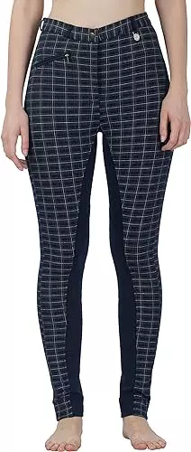 Avon Equine Women  Checked Horse Riding Jodhpurs Girl Trousers Jods (Waist 24)