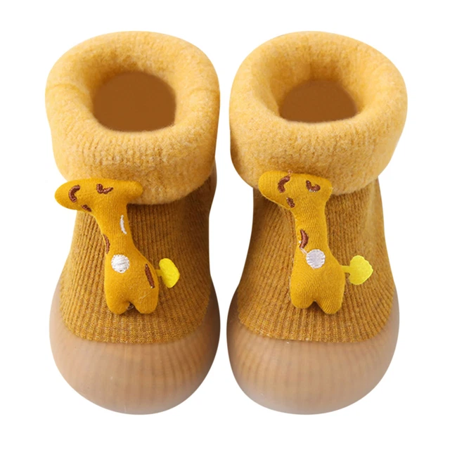 Pantofole antiscivolo bambini bambina ragazzi bambini calze di cotone scarpe inverno caldo Regno Unito 4
