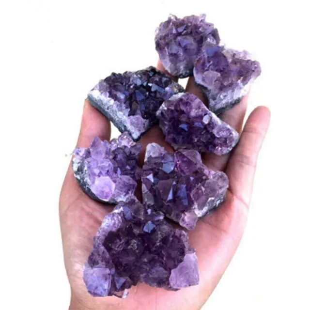 5Pcs 20-30g Natural Healing Amethyst Cluster Quartz Crystal Druzy Geode Specimen