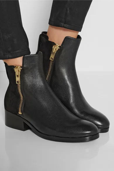 CHIC COMFY  leather/suede BLACK two sides zip 3.1 Phillip Lim Alexa Booties