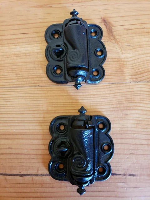 A Pair of Heavy Duty Cast Iron Hinges Spring Loaded with Easy Release. NEW