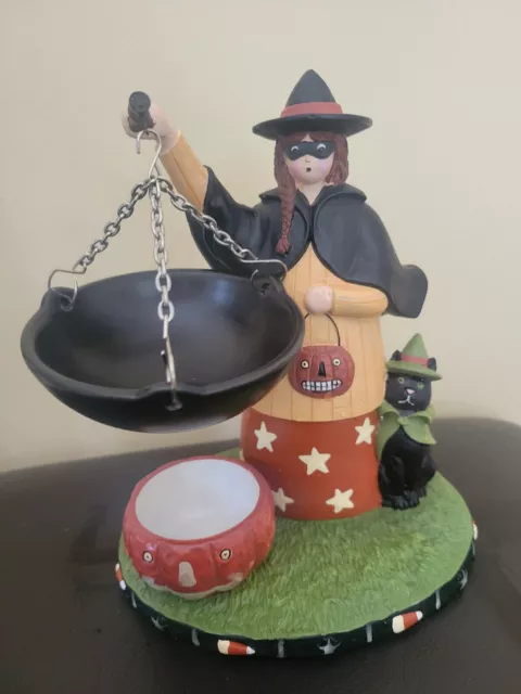 Yankee Candle Halloween Witch & Cat Hanging Tart Warmer with Black Saucer