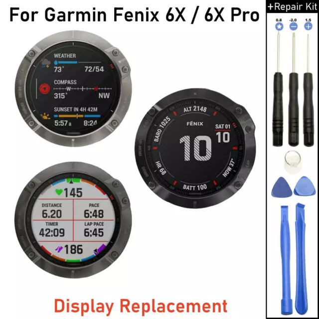 Screen For Garmin Fenix 6X / 6X Pro GPS Sport Watch LCD Display Replacement BN