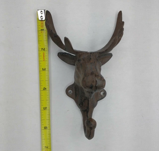 Cast Iron Moose Wall Hanging Coat Hook 9