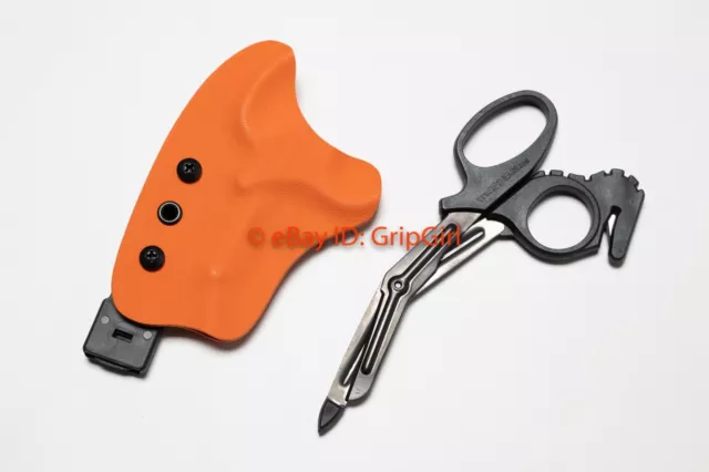 Custom Kydex Orange Holster for RipShears RS-4 Mini Trauma Rip Shears Medic EMT 3