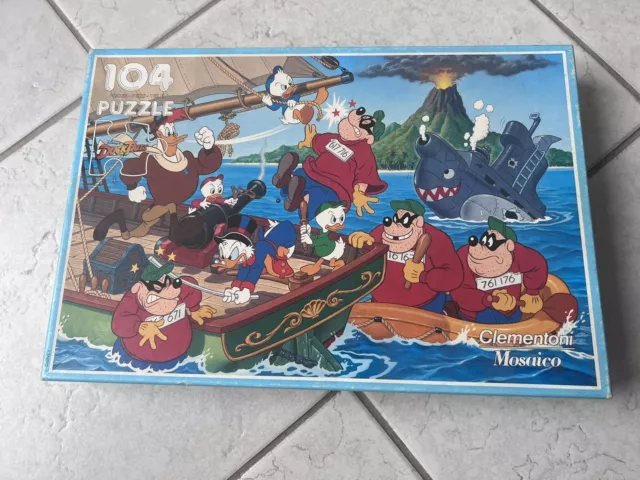 Puzzle DuckTales Paperino Paperone  Clementoni Walt Disney Vintage 104 Pz