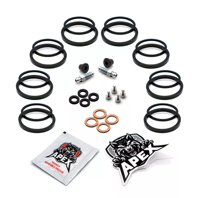 Kawasaki ZZR600 E10 2002 front brake caliper seal service rebuild kit ZX600