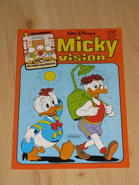 MICKYVISION, Heft Nr. 8 / 1982 mit Aufkleber, Zustand 2, Ehapa Verlag