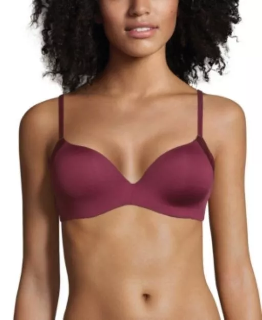 Maidenform Smooth Finish Push up Bra ME0009 color Burgundy size 36D New with tag