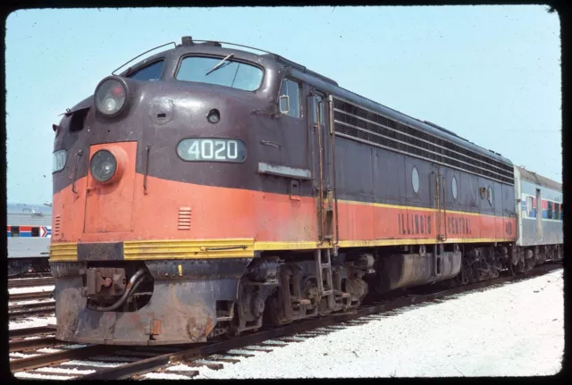 Original Rail Slide - IC Illinois Central 4020 Chicago IL 6-8-1974