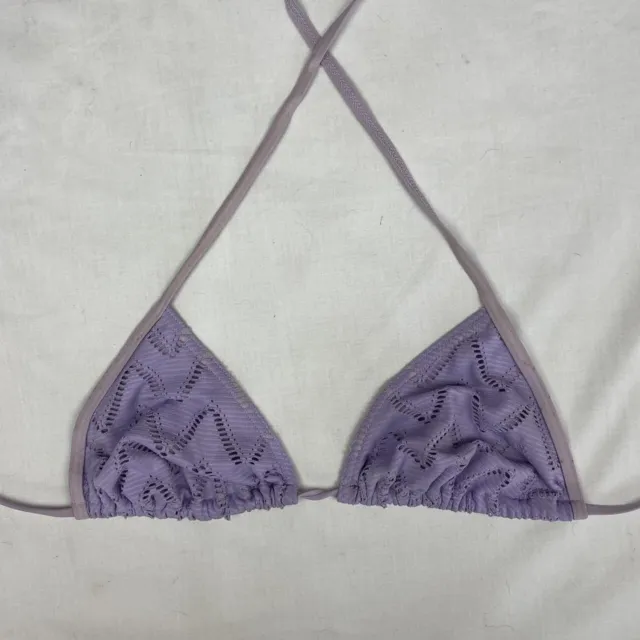 Top bikini triangolo viola vintage New Look taglia 14