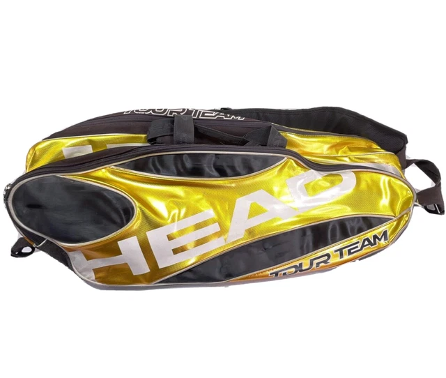 HEAD Tour Team Tennis 4-6 Racquet Carrying Case Duffle Bag Yellow Black CCT
