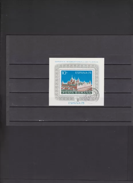 Rumänien Block 119 " Intern. Briefmarkenausstellung - ESPANA`75 " Gestempelt