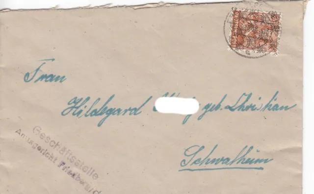 Alliierte Besetzung, Brief echt gelaufen mit Nr. 44 II EF vom 13.08.1948 von Fri