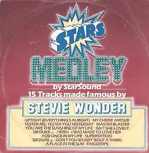 Starsound Stars On Stevie 12" vinyl UK Cbs 1982 medley of stevie wonder tracks