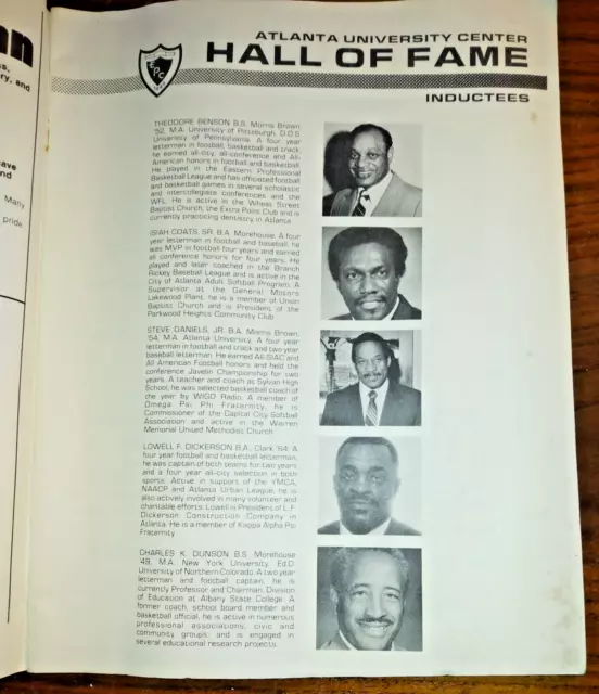 1984 Atlanta University Center Hall of Fame Sports Banquet Program
