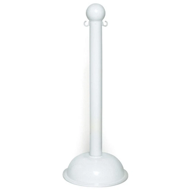 Stanchion de alta resistencia MR. CHAIN 99901-4, 41 pulgadas H, blanco, PK4