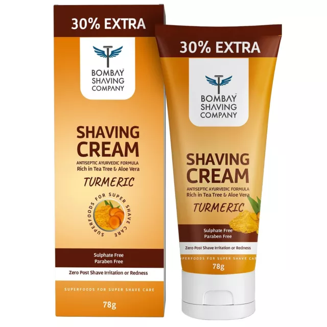 Bombay Shaving Company Turmeric Shaving Cream (Yellow) - 78gm - India