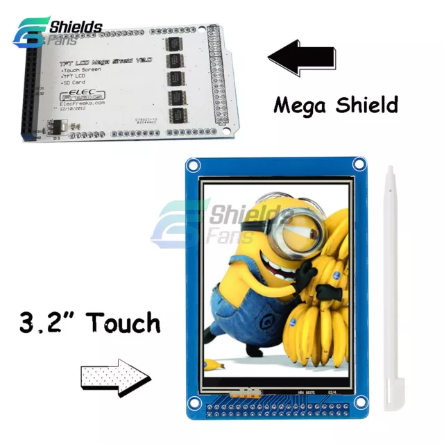 3.2" inch TFT LCD Display Touch Screen Panel Module w/ SD Card Mega Shield Board