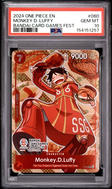 2025 ONE PIECE EN Bandai Card Games Fest #073 Monkey D Luffy PSA