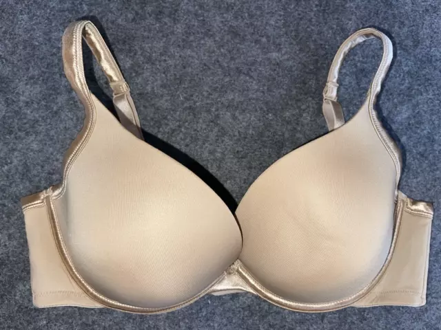 Lane Bryant Cacique 38D Smooth Boost Plunge Bra Beige