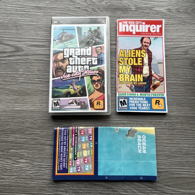 CASE/MAP/MANUAL ONLY GRAND Theft Auto Vice City Stories (Sony PSP) No