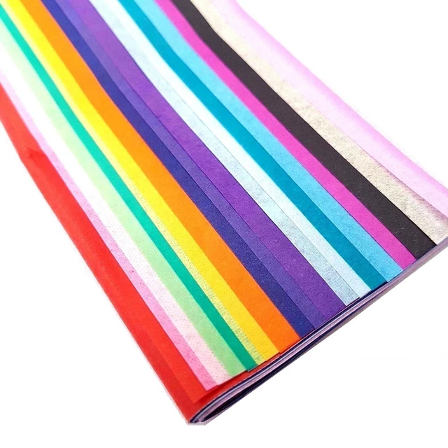 50 Feuilles De Feutrine Colorée – 20×30 Cm – 1 Mm épaisseur – Loisirs Créatifs, Couture, DIY – Cadeau Enfant