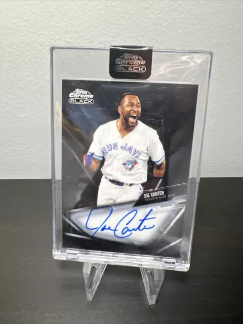 2021 Topps Chrome Black Joe Carter Autograph Auto #CBA-JC Blue Jays